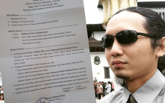 Sabil Fadillah seorang guru yang di pecat gara - gara komentar maneh