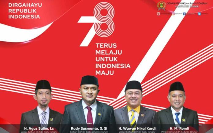 DPRD Kabupaten Bogor Ucapkan Selamat HuT RI ke 78